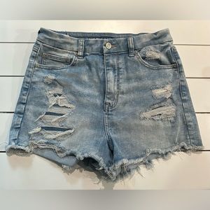American Eagle, Short High Waisted Shorts, Size 4, Light Wash, Light Acid Wash